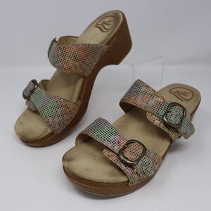Dansko Sophie Sand Sandals Womens EU 39 Stained Glass Slides 9841442200